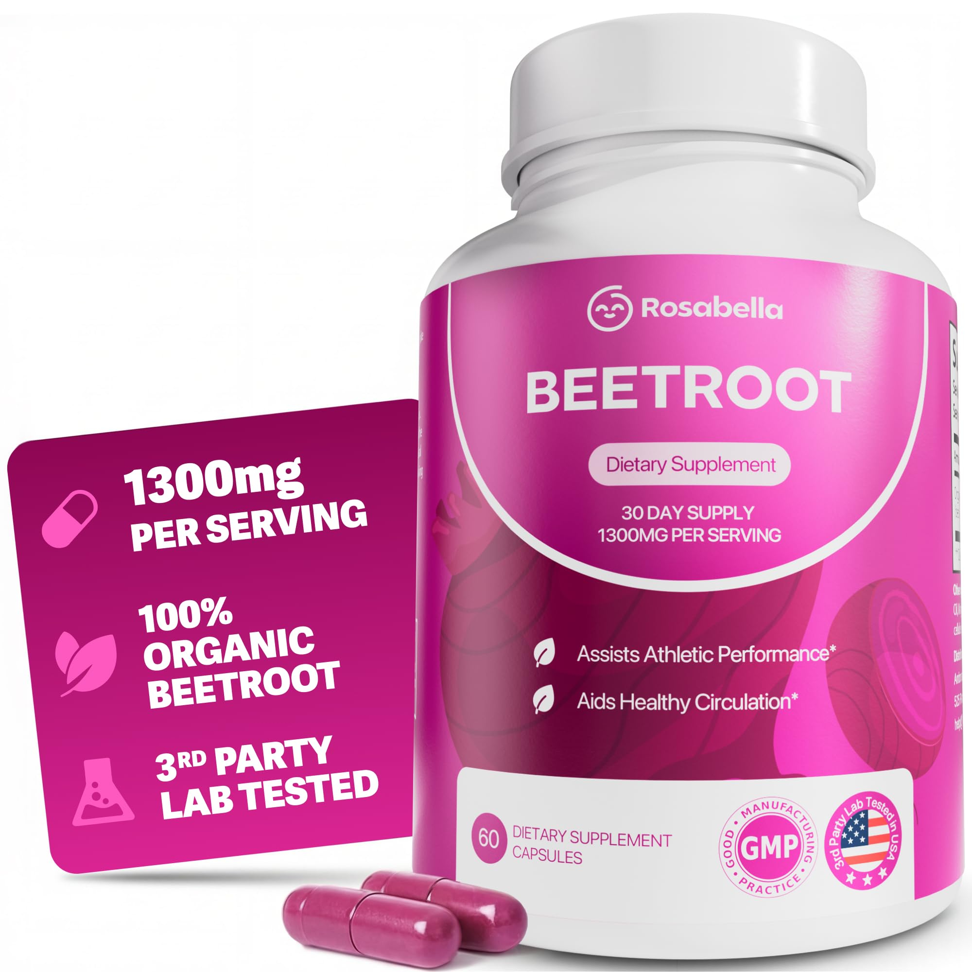 Rosabella Organic Beet Root Capsules