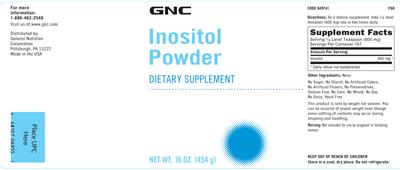 Inositol Powder label