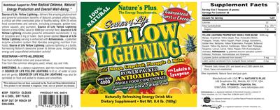 Source Of Life Yellow Lightning label