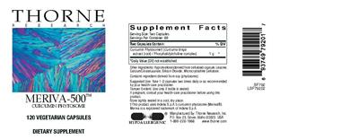 Meriva-500 Curcumin Phytosome label