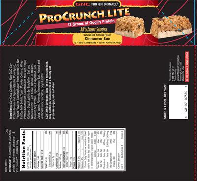 ProCrunch Lite Cinnamon Bun label