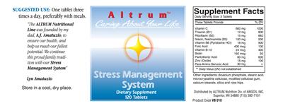 Stress Management System label