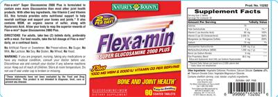 Flex-A-Min Super Glucosamine 2000 Plus label