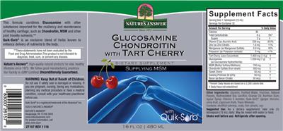 Glucosamine Chondroitin Wtih Tart Cherry label