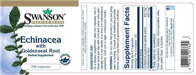 Echinacea With Goldenseal Root label