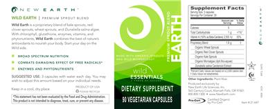 Wild Earth Premium Sprout Blend label