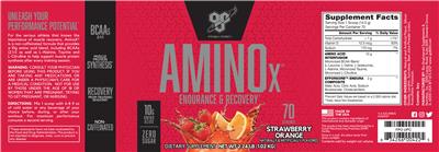 AminoX Strawberry Orange label