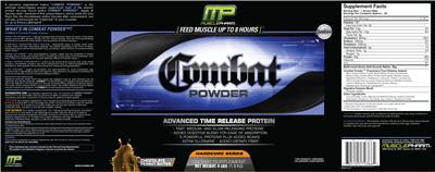 Combat Powder Choclate Peanut Butter label
