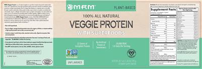 Veggie Protein Unflavored label