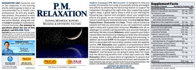 P.M. Relaxation label