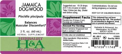 Jamaica Dogwood label