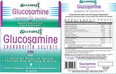 Glucosamine & Chondroitin Sulfate (CSA) label