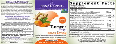 Turmeric Force Detox Action label