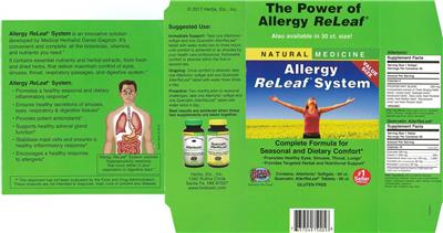 Quercetin AllerReLeaf label