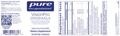 VisionPro EPA/DHA/GLA label