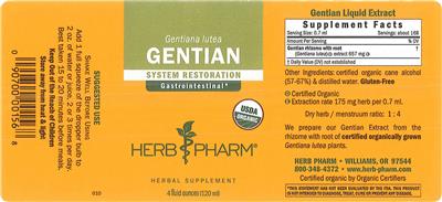 Gentian label