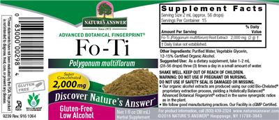 Fo-Ti 2,000 mg label