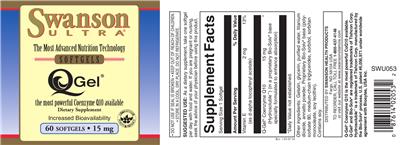 QGel 15 mg label