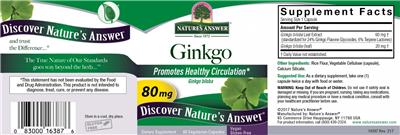 Ginkgo 80 mg label