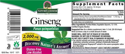 Ginseng label