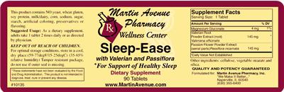 Sleep-Ease With Valerian And Passiflora label