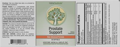 Prostate Support label