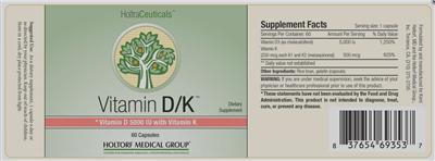 Vitamin D/K label
