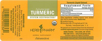 Turmeric label