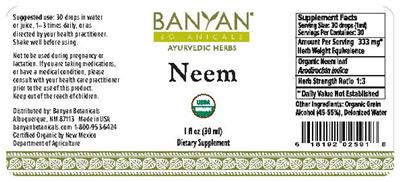 Neem label