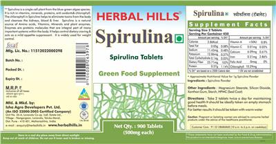 Spirulina label