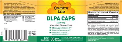 DLPA Caps 1000 mg label