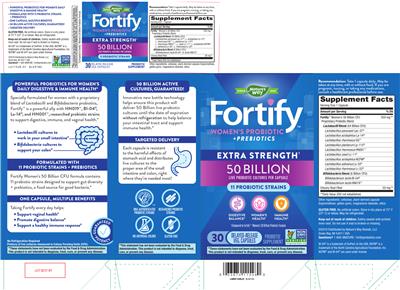 Fortify Women's Probiotic 50 Billion label