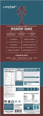Clean & Lean Recovery Shake Chocolate label