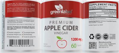Premium Apple Cider Vinegar label