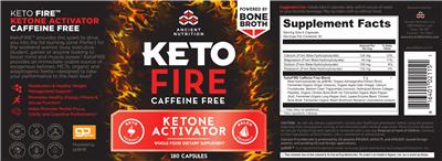 Keto FIRE Caffeine Free label