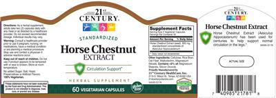 Horse Chestnut Extract label