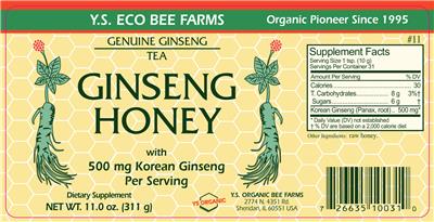 Ginseng Honey label