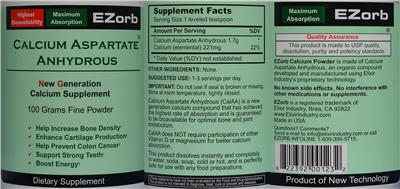 Calcium Aspartate Anhydrous label
