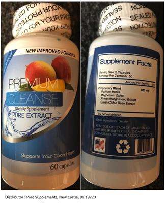Premium Cleanse Pure Extract label