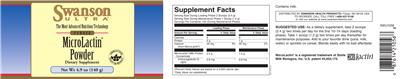 MicroLactin Powder label