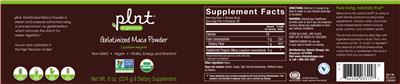 Gelatinized Maca Powder label