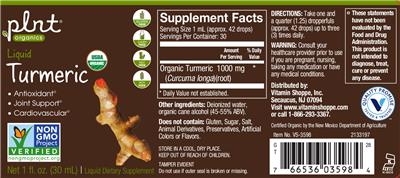 Liquid Turmeric label