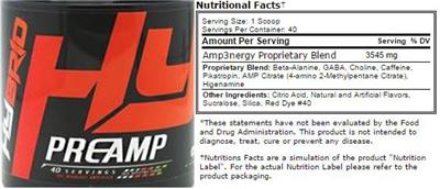 PreAMP Red Appletini Flavor label