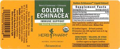 Golden Echinacea label