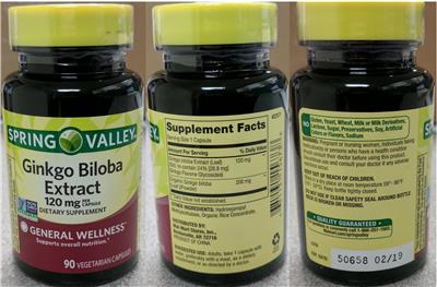 Ginkgo Biloba Extract 120 mg label