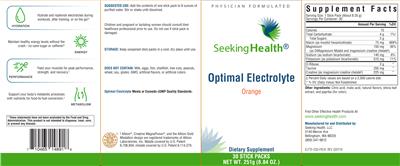 Optimal Electrolyte Orange label