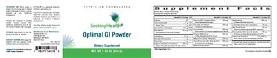 Optimal GI Powder label
