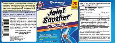Double Strength Joint Soother label