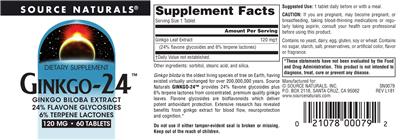 Ginkgo-24 120 mg label