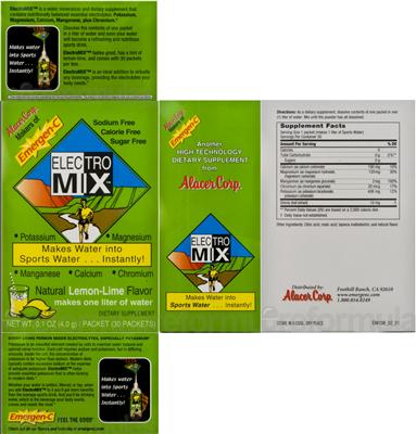 Electro Mix Natural Lemon-Lime Flavor label